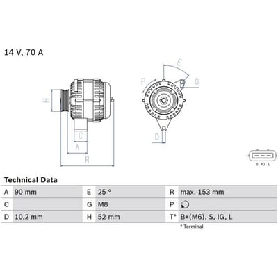 Generator BOSCH 0 986 040 531