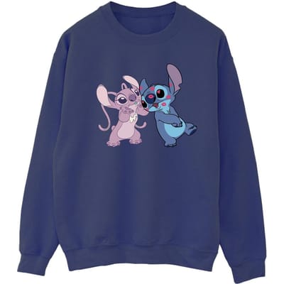 Disney Dames/Dames Lilo & Stitch Kisses Sweatshirt (Marineblauw)