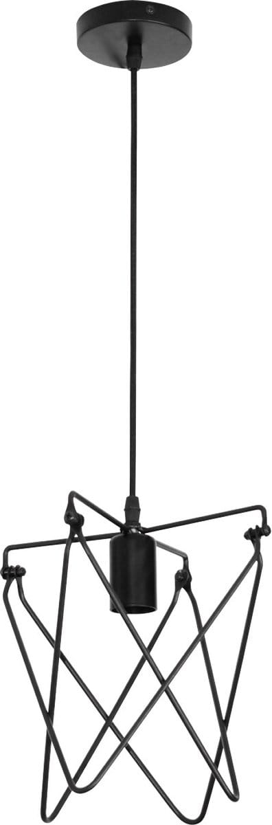 LED Hanglamp - Hangverlichting - Kapi - Industrieel - Rond - Mat Zwart Aluminium - E27
