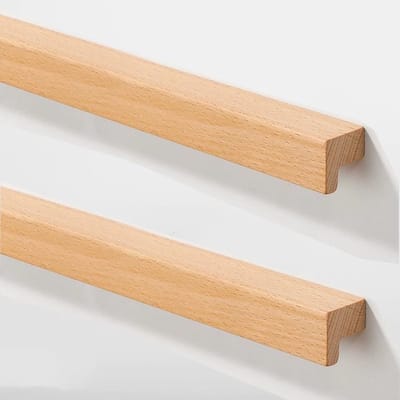 Zes stuks houten keukenkast handgrepen, kast hardware voor lades, duurzame en stijlvolle ladehandgrepen 160mm