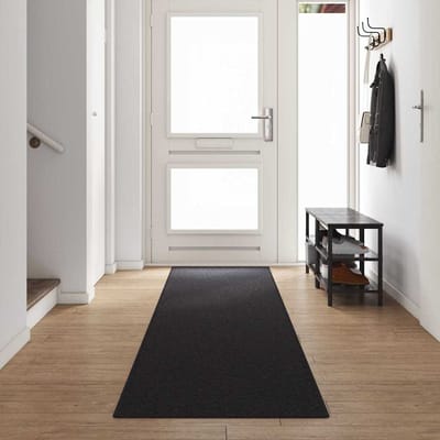 vidaXL - Tapijt - Loper - Antraciet - 80 - x - 500 - cm - 100% - Polypropyleen