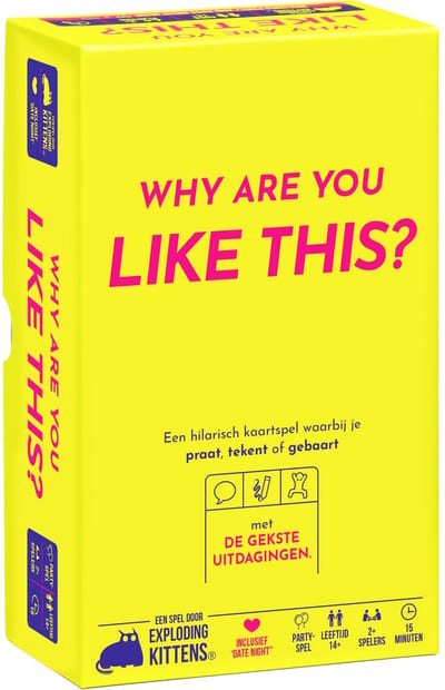 Why Are You Like This? - Hilarisch Nederlandstalig Partyspel - Speel met 2 Personen of in Teams - Vanaf 14 jaar - Exploding Kittens
