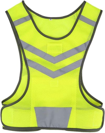 Reflecterend veiligheidsvest voor buitensporten - hoge zichtbaarheid geel - verstelbaar - fietsen, hardlopen, wandelen