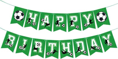 Voetbal Slingers Voetbal Versiering Verjaardag Happy Birthday Slinger Kinderfeestje Verjaardag Versiering