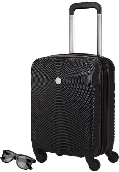 Lomera Handbagage Koffer - Zwart Koffer - Cijferslot Koffer - Hardcase Design - 360 Graden Wielen - Compact Formaat - Weekendje Weg - Abs Materiaal - Tweeweg Ritssluiting - Modern Design - Stevige Koffer - Koffer Met Compartimenten