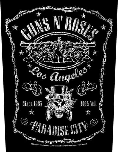 Guns N' Roses - Paradise City Rugpatch - Zwart