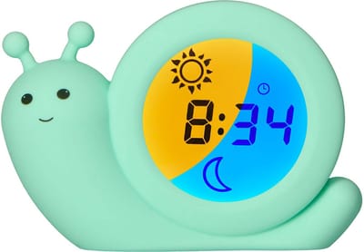 Alecto Baby BC110GN SIMON - Slaaptrainer - Nachtlampje - Kinderwekker - Mint Groen