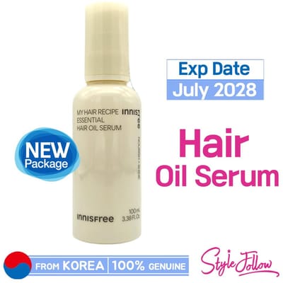 [INNISFREE] My Hair Recipe Essential Hair Oil Serum 100ml 1pc + Sample Gifts beige