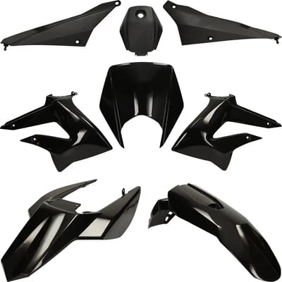 Kappenset Derbi Senda DRD Pro glans zwart