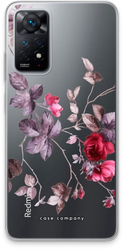 Case Company® - Hoesje geschikt voor Xiaomi Redmi Note 11 Pro hoesje - Mooie bloemen - Soft Cover Telefoonhoesje - Bescherming aan alle Kanten en Schermrand