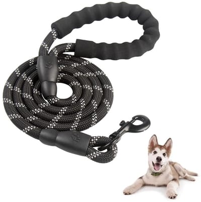 Sleeplijn voor honden, touw, hondenriem, trainingslijn, lange trainingslijn voor kleine, middelgrote honden, zwart