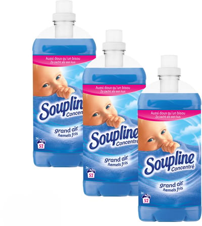Soupline Hemels Fris Geconcentreerde Wasverzachter 3 x 52 wasbeurten - Voordeelverpakking