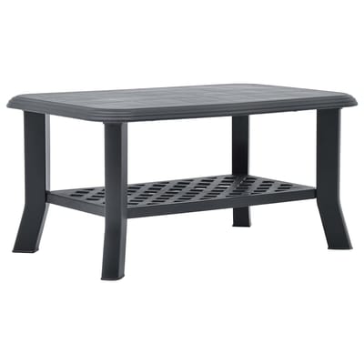 vidaXL - Salontafel - 90x60x46 - cm - kunststof - antraciet