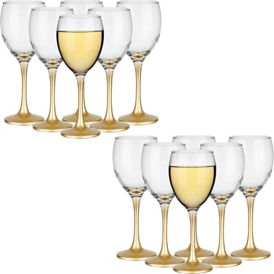 Glasmark Wijnglazen - 12x - Gold collection - 300 ml - glas