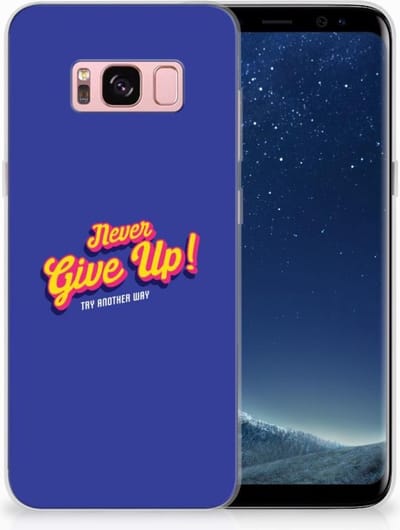 Samsung Galaxy S8 Siliconen hoesje met naam Never Give Up