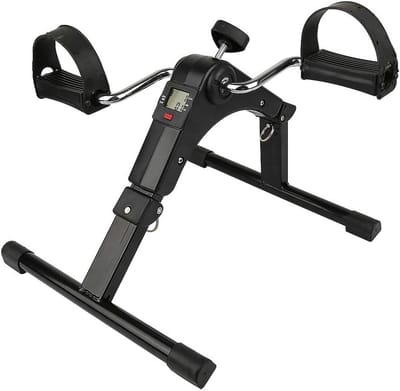 Stoelfiets Pedaaltrainer - Mini Bike - Thuis Trainen - Inklapbaar met Display - 37x50x23.5cm - Zwart