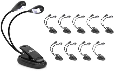 Lamp voor Muziekstandaard van Gear4music, Pakket van 10 - 2 LED's