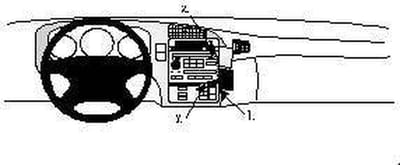 Brodit ProClip houder geschikt voor Saab 9-5 1998-2005 Angled mount. LET OP: UITLOPEND ARTIKEL, KAN NIET RETOUR!