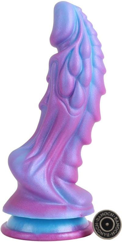 Banoch | Dildo fantasy Dragon | blauw / paars | siliconen met zuignap | Monster creature