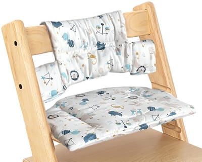 Dailygoods - Zitkussen voor Tripp Trapp Stoel – Zacht En Eenvoudig Te Bevestigen, Accessoire voor Tripp Trapp, Verkrijgbaar In Diverse Kleuren (zeedier)