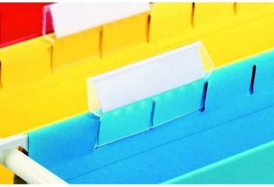 Labelhouders met Labels - Archief Labels - Documenten Organiseren - Herbruikbaar Plastic - 50 mm - Transparant
