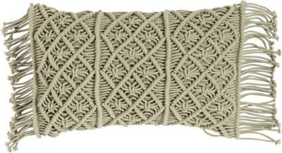 Macrame kussen groen 30x50cm