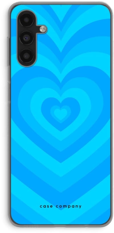 Case Company® - Hoesje geschikt voor Samsung Galaxy A04s hoesje - Hart Blauw - Soft Cover Telefoonhoesje - Bescherming aan alle Kanten en Schermrand