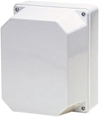 Opbouw Aftakkast - Verdeeldoos Kunststof - Buiten Gebruik - Hoog Deksel - 190x145x135mm - Grijs
