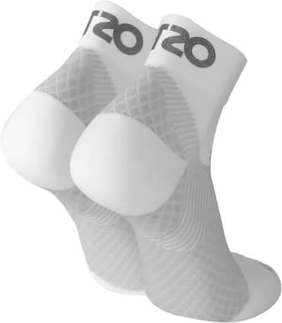 OS1st FS4 fasciitis plantaris korte compressie sokken maat XL (48+) – wit – hielspoor – vermoeide voeten – pijn onder de voetboog – hielpijn – ademend – vochtregulerend – verkoelend - naadloos – antibacterieel