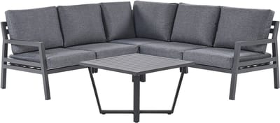 VIZZINI - Loungeset voor 5 - Donkergrijs - Aluminium