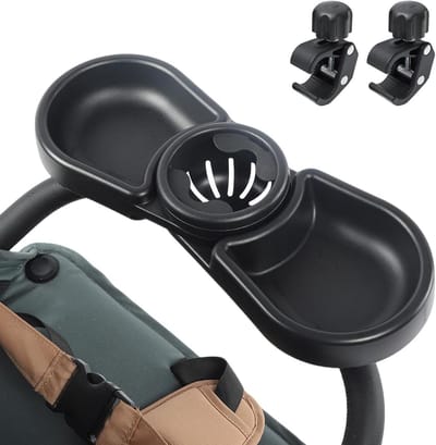 Kinderwagen Bekerhouder - Kinderwagen Accessoire - Onderweg Eten - Universele Bevestiging - 39 x 15 x 12 cm - Niet gespecificeerd