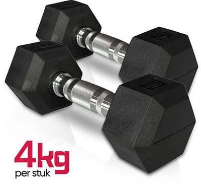 Padisport Hex Dumbells 4 Kg - Dumbell 4 Kg - Hex Dumbells 4 Kg - Hexagon Dumbells - Fitness Gewicht 4 Kg - Hexa Dumbell 4 Kg - Dumbbells - Dumbell Set - Halter