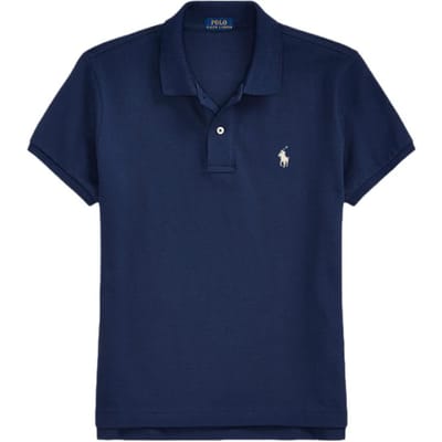 Polo Ralph Lauren Button-Up Polo met korte mouwen Klassieke pasvorm Dames tops 211747409-002 M black