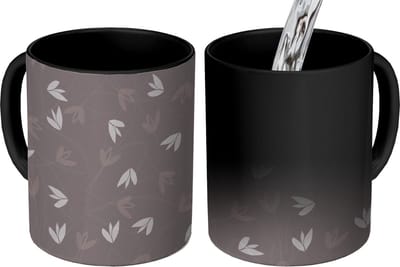 Magische Mok - Foto op Warmte Mokken - Koffiemok - Patronen - Tulpen - Minimalistisch - Magic Mok - Beker - 350 ML - Theemok