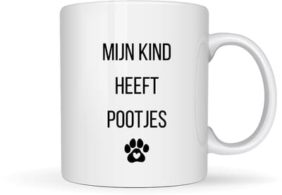 Mok ''Pootjeskind'' – grappige dierenmok – 330ml