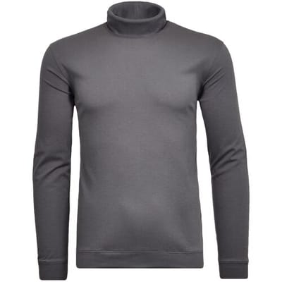 Ragman T-Shirt Fine Cotton Jersey Rollneck Shirt Long Sleeve Bottom Rib Leisteen / male