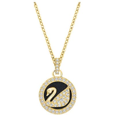 Swarovski Leer Zwaan Ketting Dames ketting Goud 5374919 Box (Random Color) beige