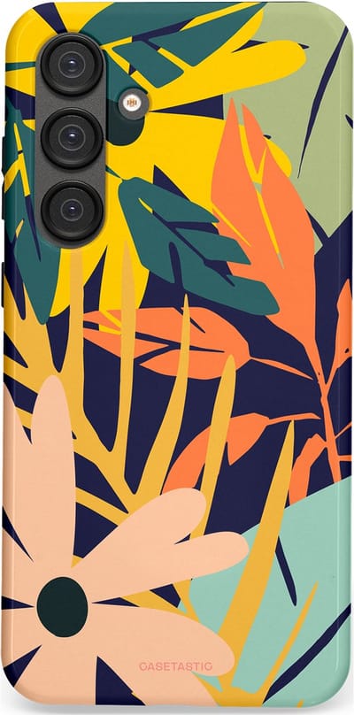 Casetastic Hoesje Geschikt voor Samsung S25 Plus - Stijlvolle Beschermende Duo-layer Case - Ruwe bloemen