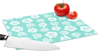 Glazen Snijplank - 28x20 - Hawaii - Hibiscus - Bloem - Patronen - Snijplanken Glas