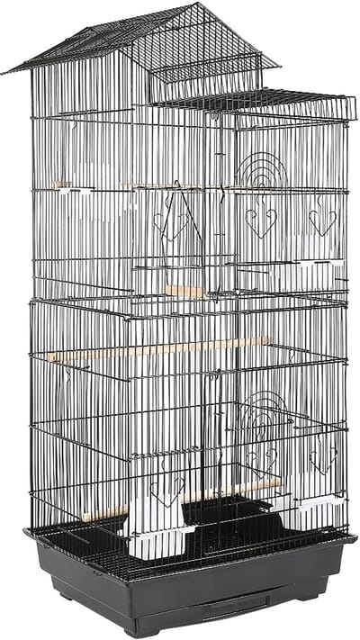 PIPIPOXER-Vogelkooi, parkiet, volière, vogelhuisje, dierenkooi 46*35.5*99cm