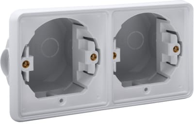 Niko - Hydro inbouwkader tweevoudig horizontaal grijs - 700-75000