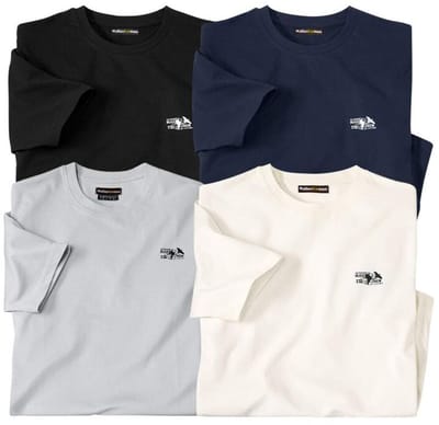 ATLAS FOR MEN - 4-pack T-shirts Atlas® - Heren - Verkrijgbaar in grote maten - XL