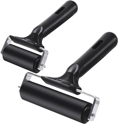 2-Pack Rubber Brayer Roller voor Verf en Inkt - Stempel- en Kunstgereedschap