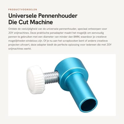 Dailygoods Universele Pennenhouder - Die Cut Machine Pen Adapter - Aluminiumlegering - Geschikt voor snijmachine - Pennen met diameter minde...