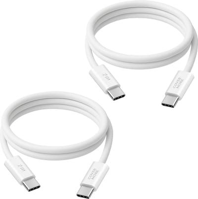 Usb C naar usb C kabel - 2 meter - 60w fast en quick charge - Snellader - Voor snel oplader telefoon tablet laptop - Lang - Wit