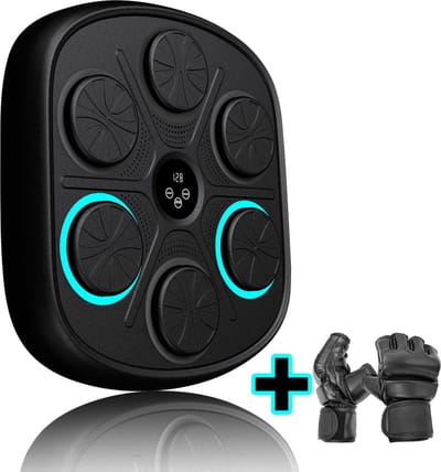 Power-8 Ultieme Boksmachine met Bluetooth Speaker en LCD Teller - Inclusief MMA Handschoenen - Boxing machine - Perfect voor Fitness, Cardio, Behendigheidstraining en Afvallen - fatburn