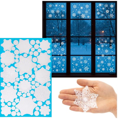 Springos Raamstickers – Kerst – Kerst Stickers – Raamstickers Kinderen – Kerstversiering voor Binnen – Kerstdecoratie – 65 stuks