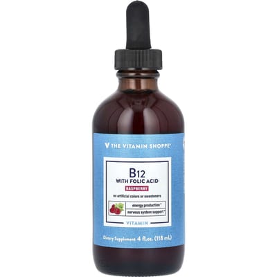Met Vitamine B12, Foliumzuur, Framboos, 118 mL (4 fl oz)