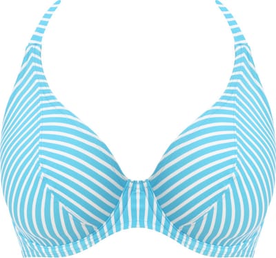 Freya JEWEL COVE UW HALTER BIKINI TOP Dames Bikinitopje - Stripe turquoise - Maat 80F