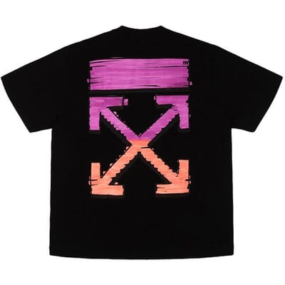 Off-White Marker Korte Mouw Overhemd Zwart/Fuchsia Heren Tops OMAA038R21JER0021032 L pink
